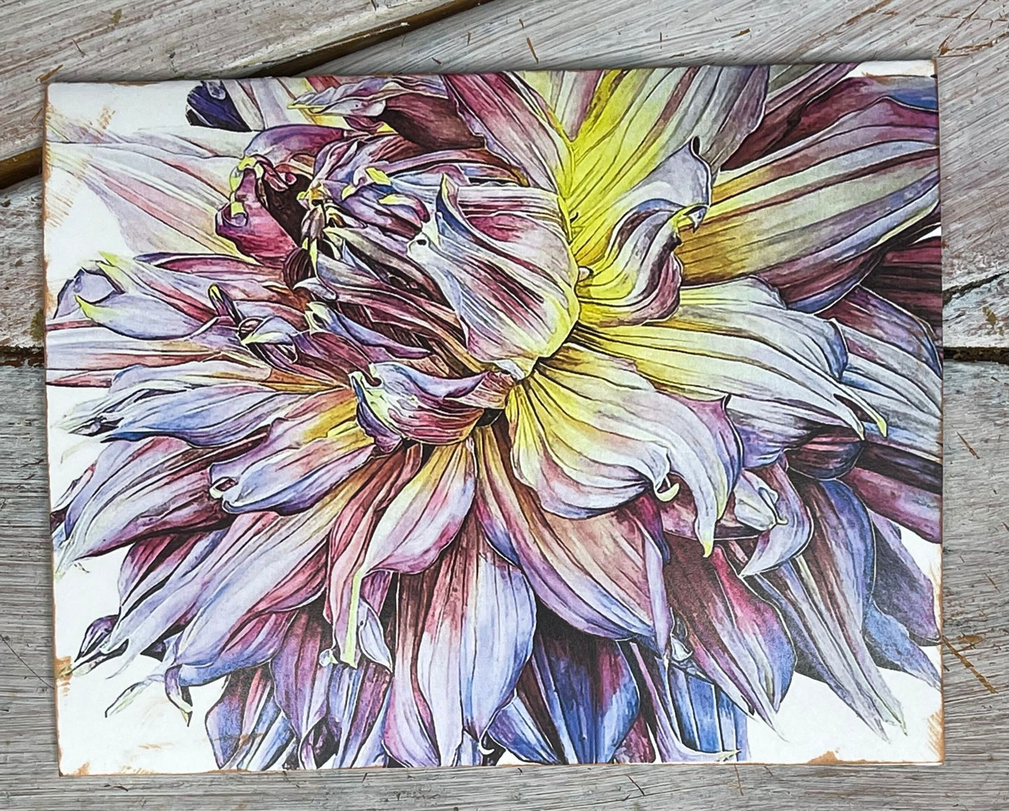 "STRAWBERRY ICE" DAHLIA large beach bag