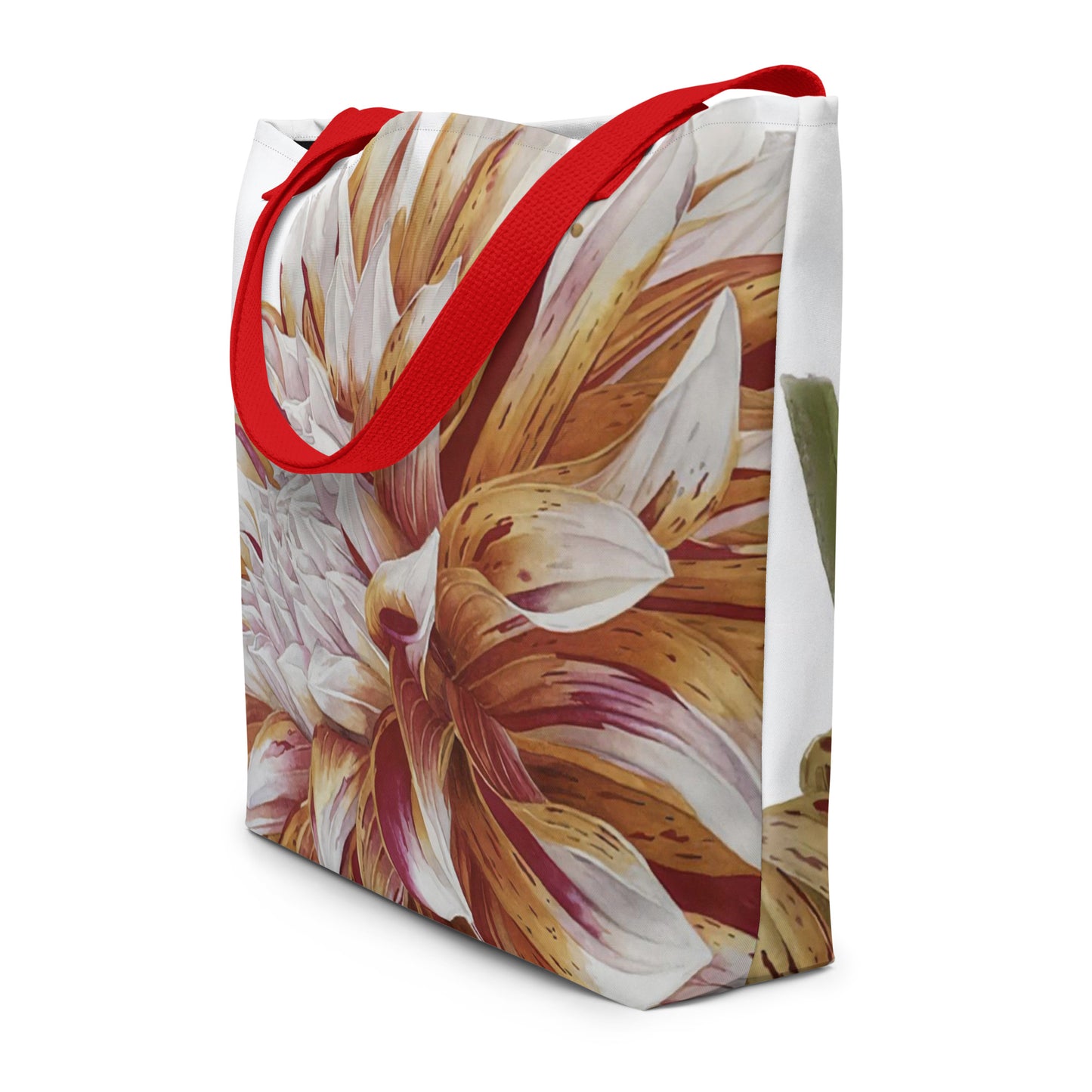 "NATHAN'S BABY" dahlia Large Tote Bag