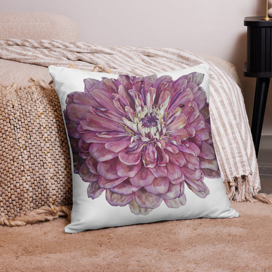 SALMON ZINNIA Pillow Case