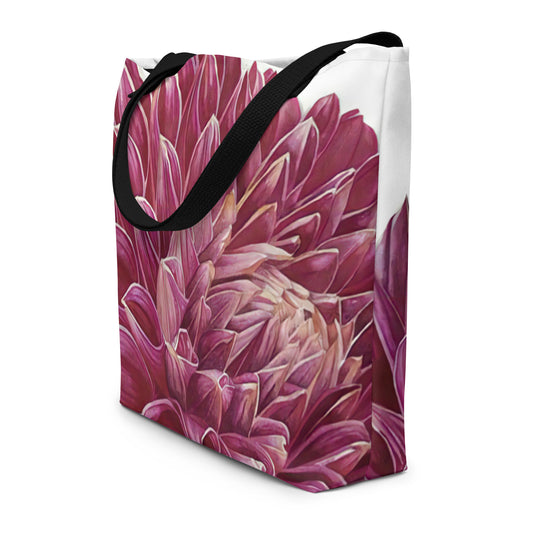 "KA'S ROSIE JO" dahlia All-Over Print Large Tote Bag