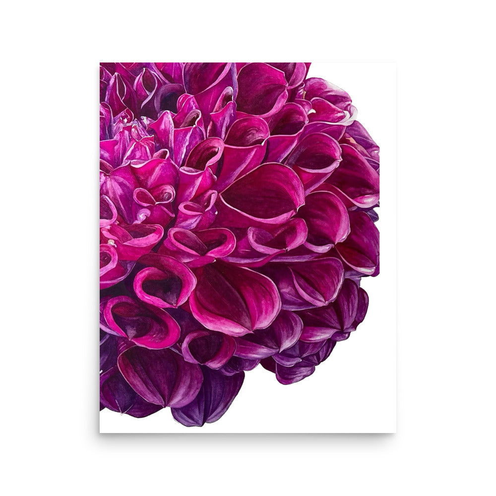 PURPLE BALL dahlia Poster